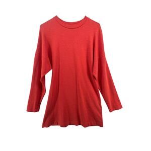 Free People FB Beach Size Small Crew Neck Long Sleeve Sweater Dress Red